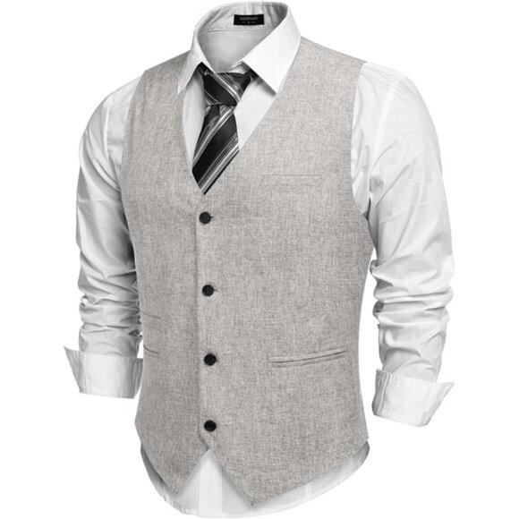 Other - Men's Casual Business Vests Lightweight Waistcoat Slim Fit Suit Vest